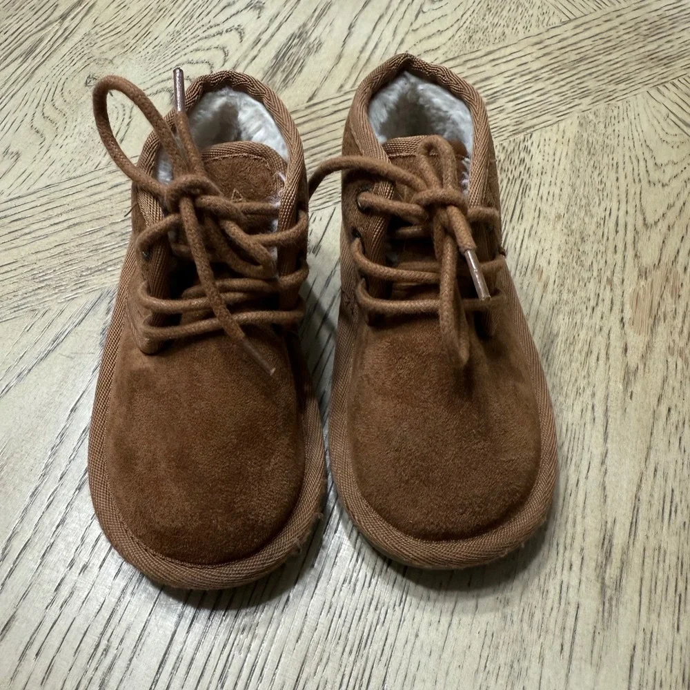 Nautica Size Kids 7‎ Dulverton Cold Weather Lace Up Boots Ankle Suede Sherpa